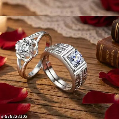 Couple silver ring for girls and boys