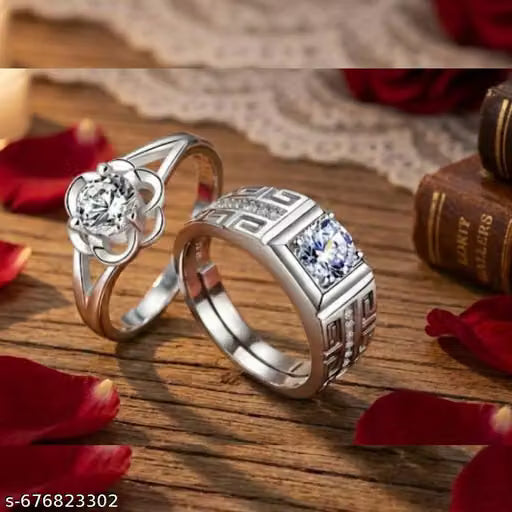 Couple silver ring for girls and boys