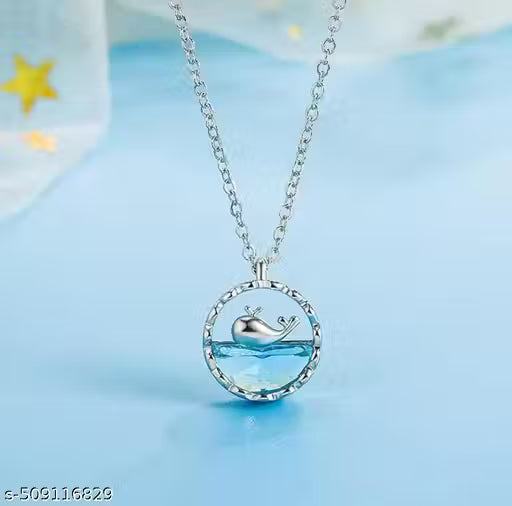 dolphin Pendant Chain | Girls dolphin Locket | Girls dolphin necklace chain | chain for girls | women necklace chain | pendant chain | Trendy necklace chain | necklace dikhayen