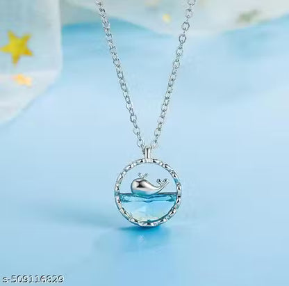 dolphin Pendant Chain | Girls dolphin Locket | Girls dolphin necklace chain | chain for girls | women necklace chain | pendant chain | Trendy necklace chain | necklace dikhayen