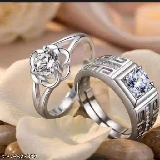 Couple silver ring for girls and boys